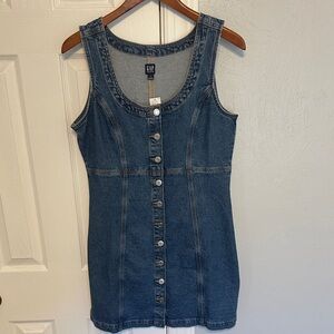 GAP Sleeveless Blue Denim Dress